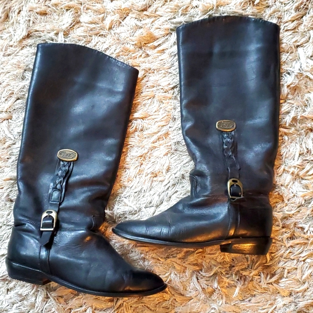 Cristina slouchy leather boots